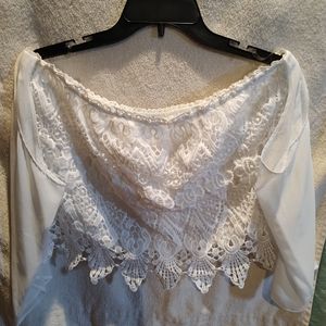 Cropped off shoulder top